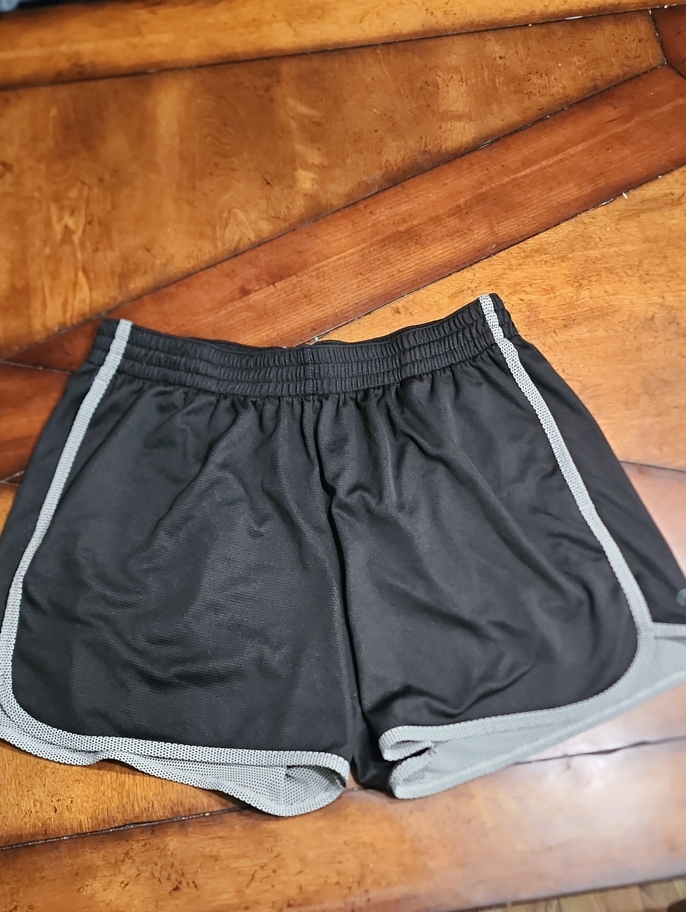 Champion Black Athletic Shorts with Gray Trim